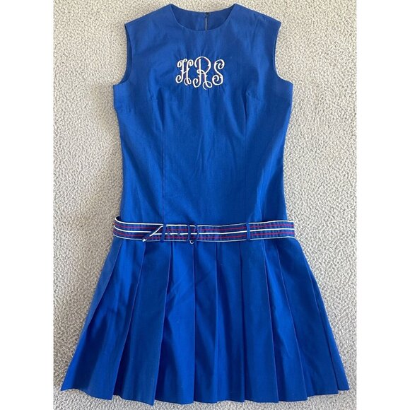 Vintage 50s Cheerleading Outfit Skirt Drum Line‎ Embroidered Belted - Picture 1 of 16